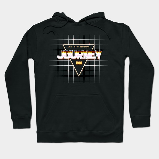 1981 Journey - triangle grid retro style Hoodie by Mudoroth